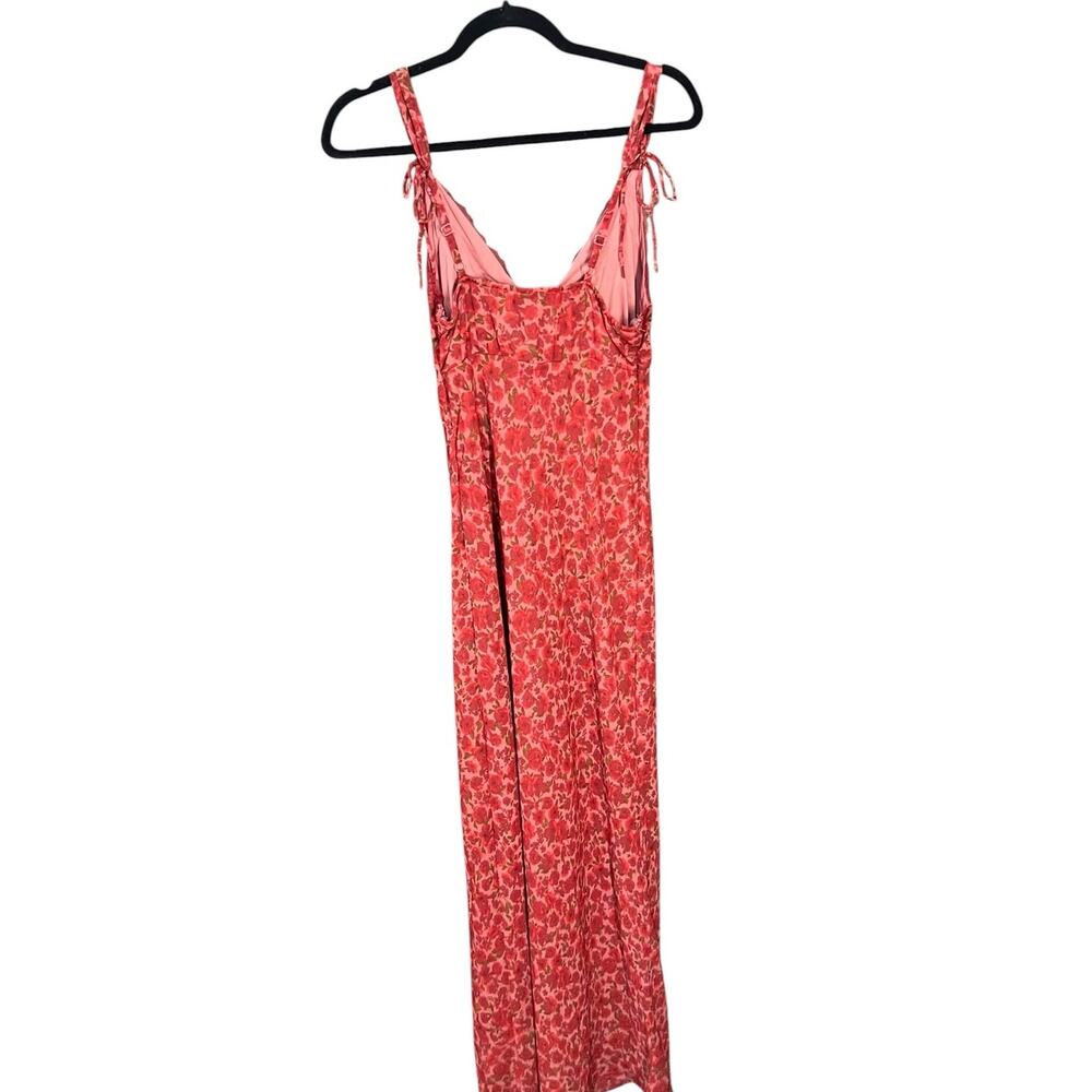 A New Day Red Floral Slip Maxi Dress Reformation Style NWT XS - Picture 5 of 13